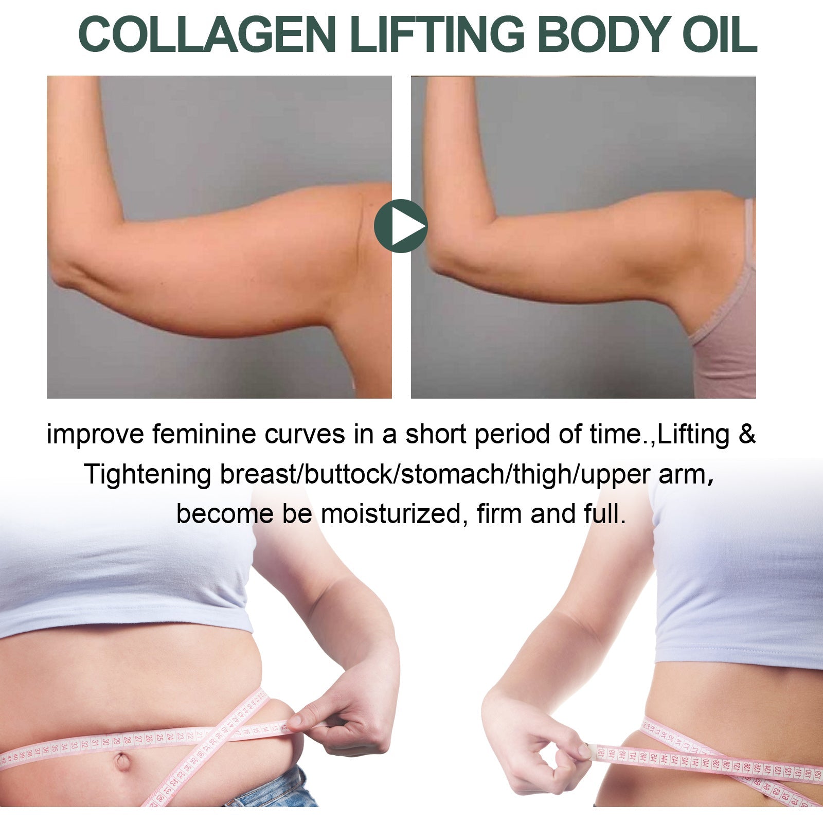 Collagen Lifting Body Oil, Lift Arm Shape Belly In Firming Skin Care Oil