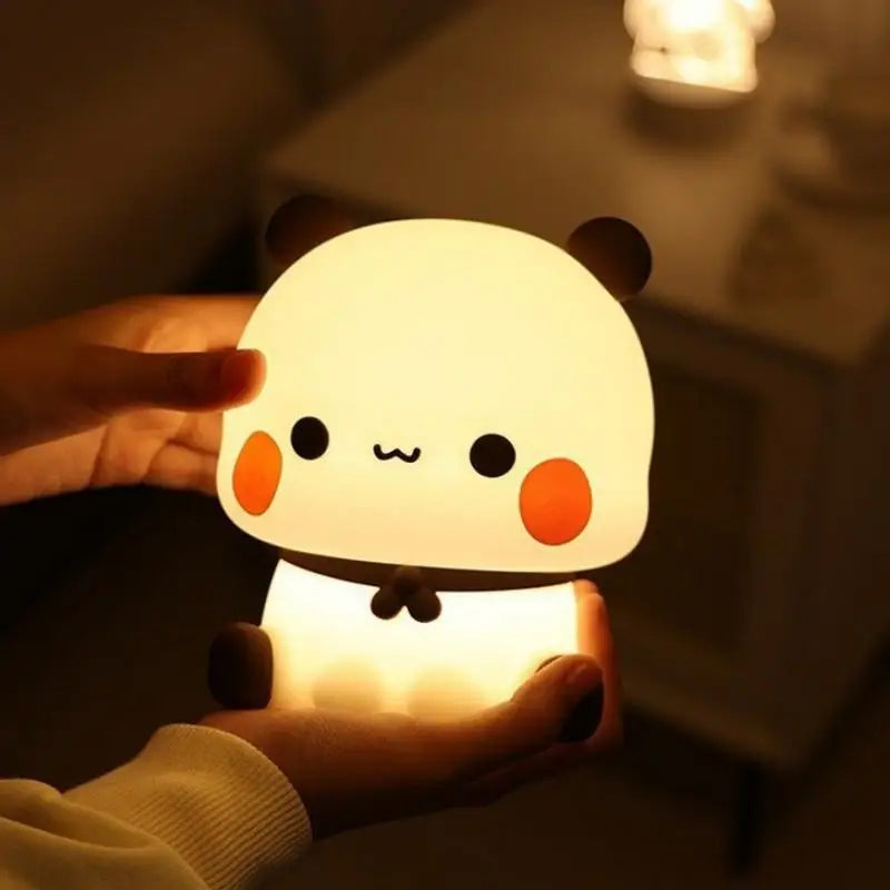 Cute Panda Night Light LED Squishy Novelty Animal Touch Night Lamp 3 Modes Dimmable Baby kids Bedroom Night light Pat Lamp