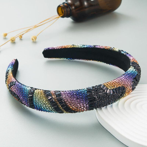 Hair Hoop Fashion New Design Shiny Gypsophila Thin Sponge Headband Korean High-End High-Skull Top Hair Accessories