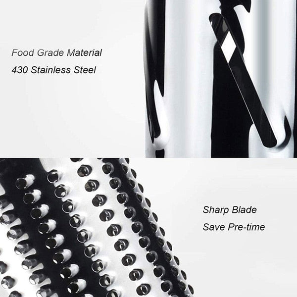 5-in-1 Cheese Grater: Gourmet, Rotary with Hand Crank, 10 Blades (3 Blades-C), for Cheese & Vegetable Slicing.