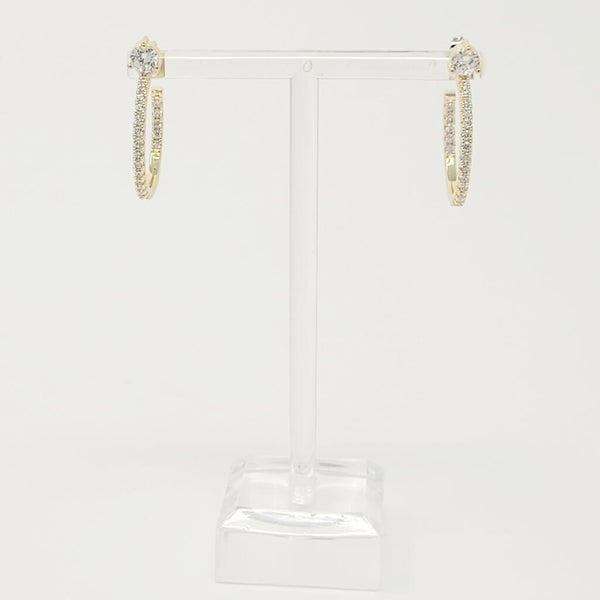 Bow On Top Hoop Earrings