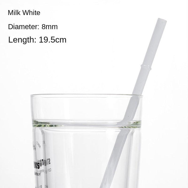 Eco-Friendly High Borosilicate Glass Straw Durable Heat-Resistant Starbucks Kids Straw 27cm Customized
