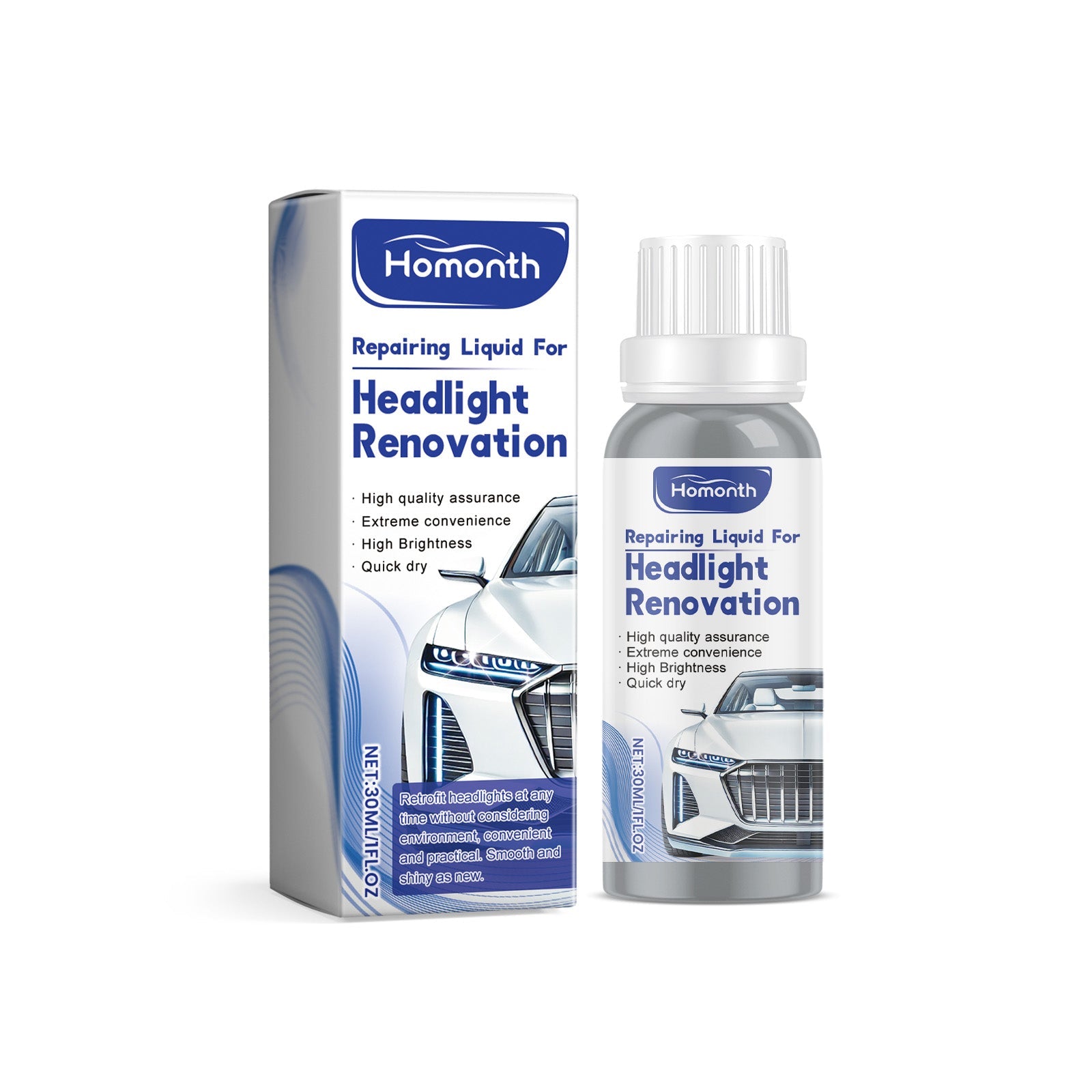 Car Headlight Repair Fluid Headlight Care Dust Removal Brightening Cleaning Decontamination Polishing Refurbishing Cleaner