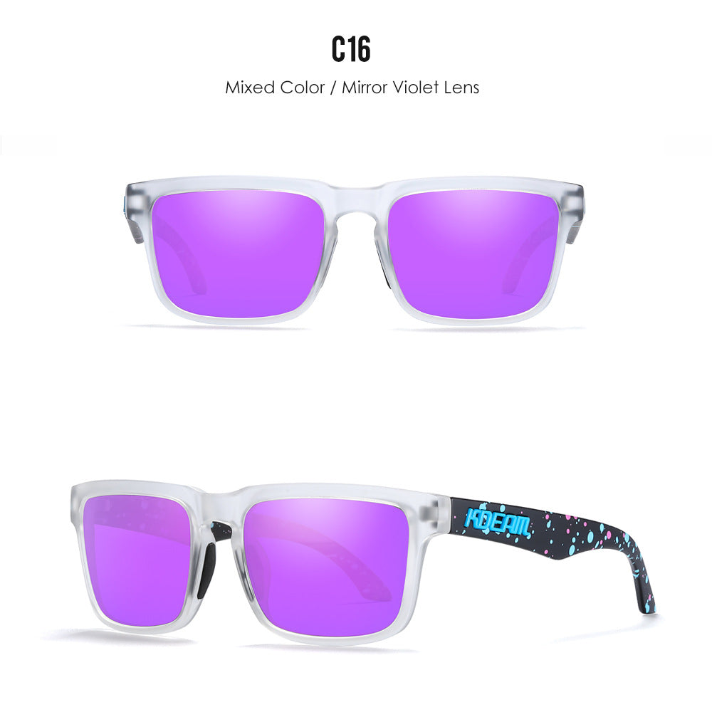Classic polarized sunglasses for men and women ultra light driving glasses colorful real film sunglasses