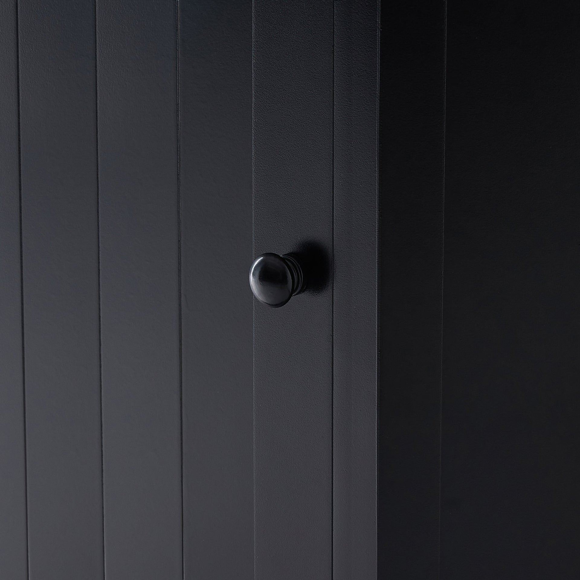 Black Bathroom Cabinet Triangle Corner Storage Cabinet with Adjustable Shelf Modern Style MDF Board