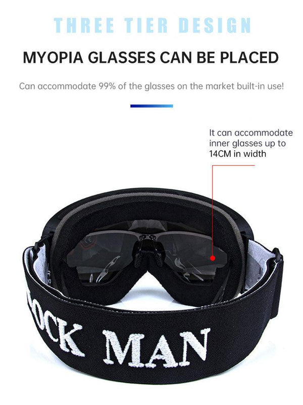 Cover Ski Glasses Winter Outdoor Sports Goggles Double Layer Anti Fog Single Double Plate Snow Goggles