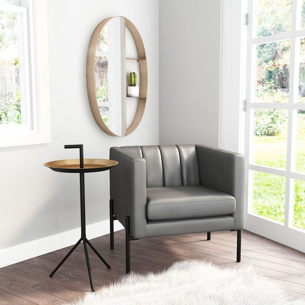 Zuo Modern A12203 - Latitude Oval Shelf Mirror Antique Bronze
