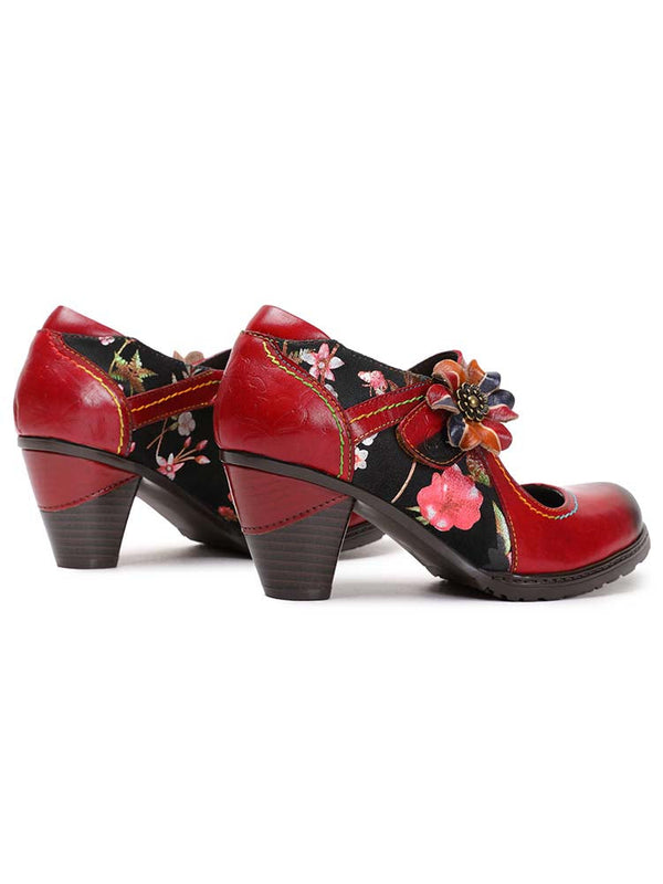 Veda Hand Embossed Leather Shoes