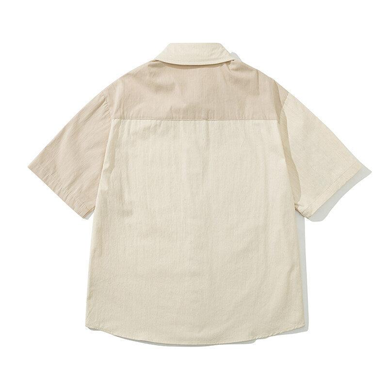 Color blocking short sleeves