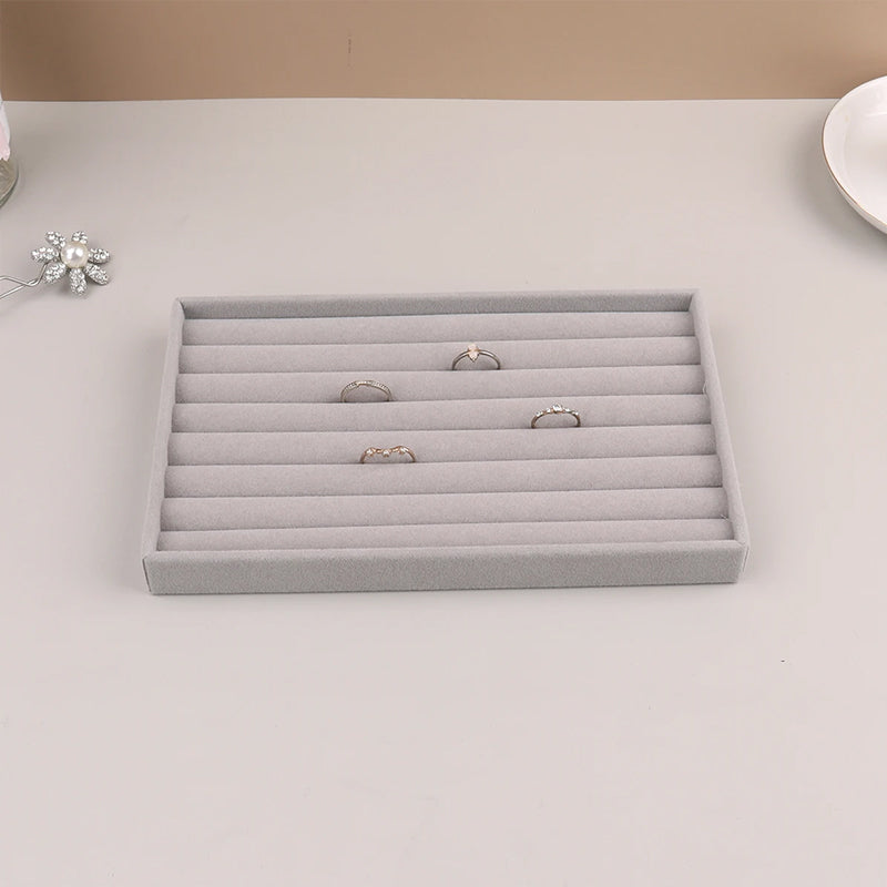 Velvet Stackable Jewelry Organizer, Portable for Rings, Earrings and Necklaces.