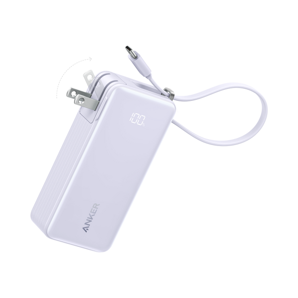 Anker Power Bank (10K, Fusion, Built-In Cable)