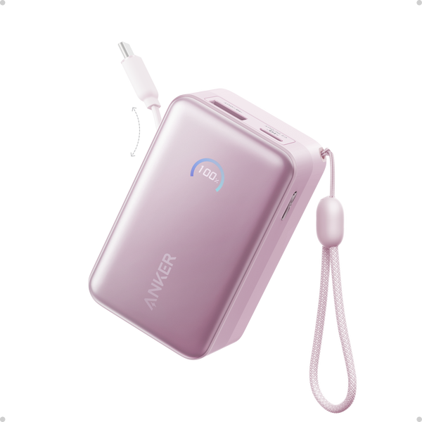 Anker Nano Power Bank (10K, 45W, Built-In Retractable USB-C Cable)