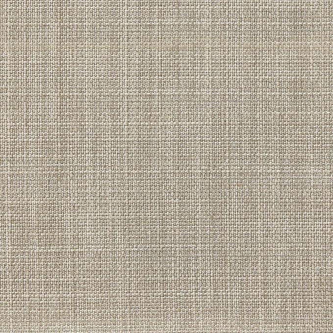 Amazon Basics Round Linen Ottoman with Storage, Tufted Upholstered Footstool for Living Room and Bedroom, 20