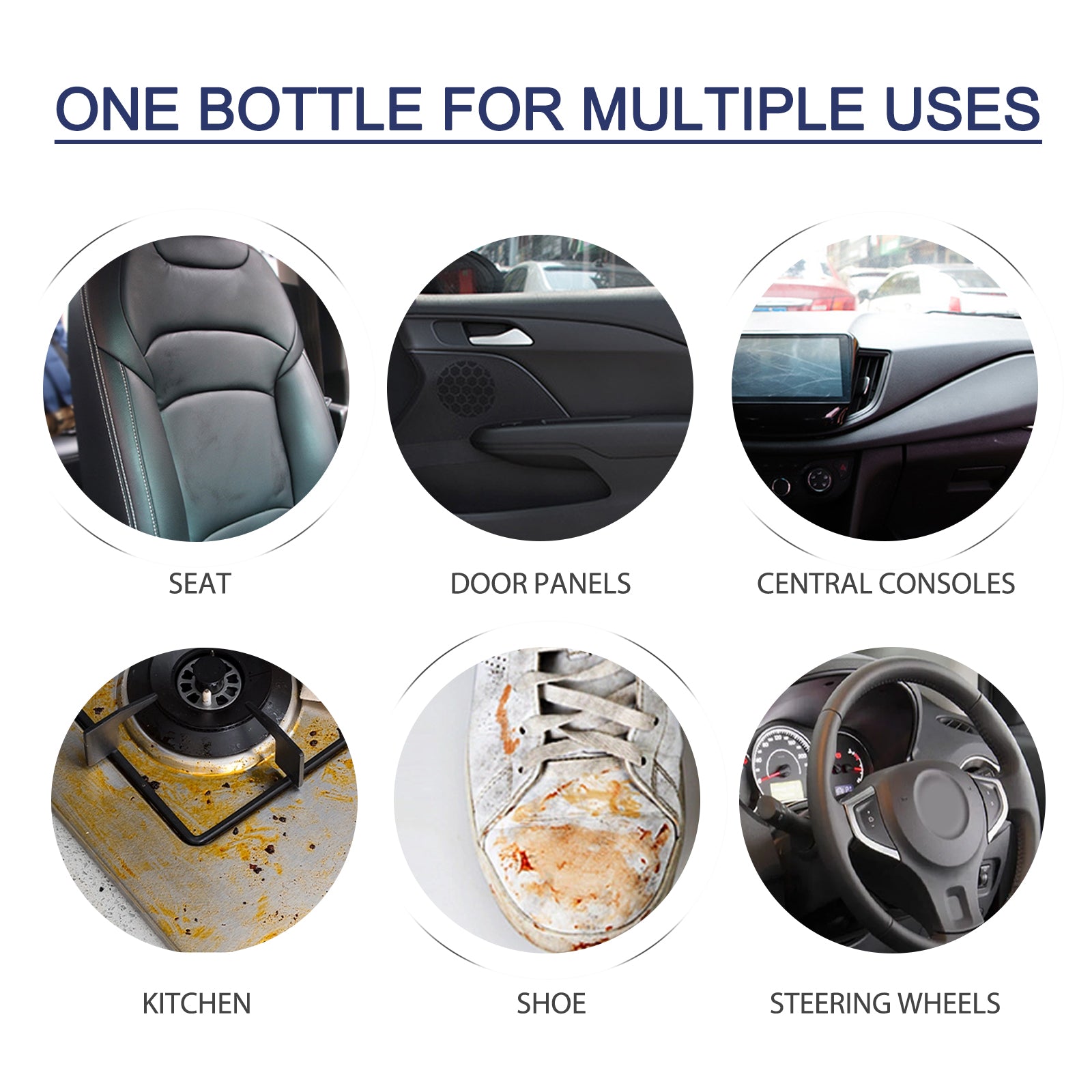 Car Interior Foam Cleaner, Interior Seat Instrument Panel Clean Dust And Polish Maintenance Refurbishing Agent