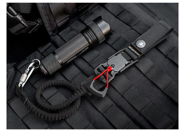 Func. tool rope, equip. tools, phone anti-loss hooks, bag & pant dec. ropes