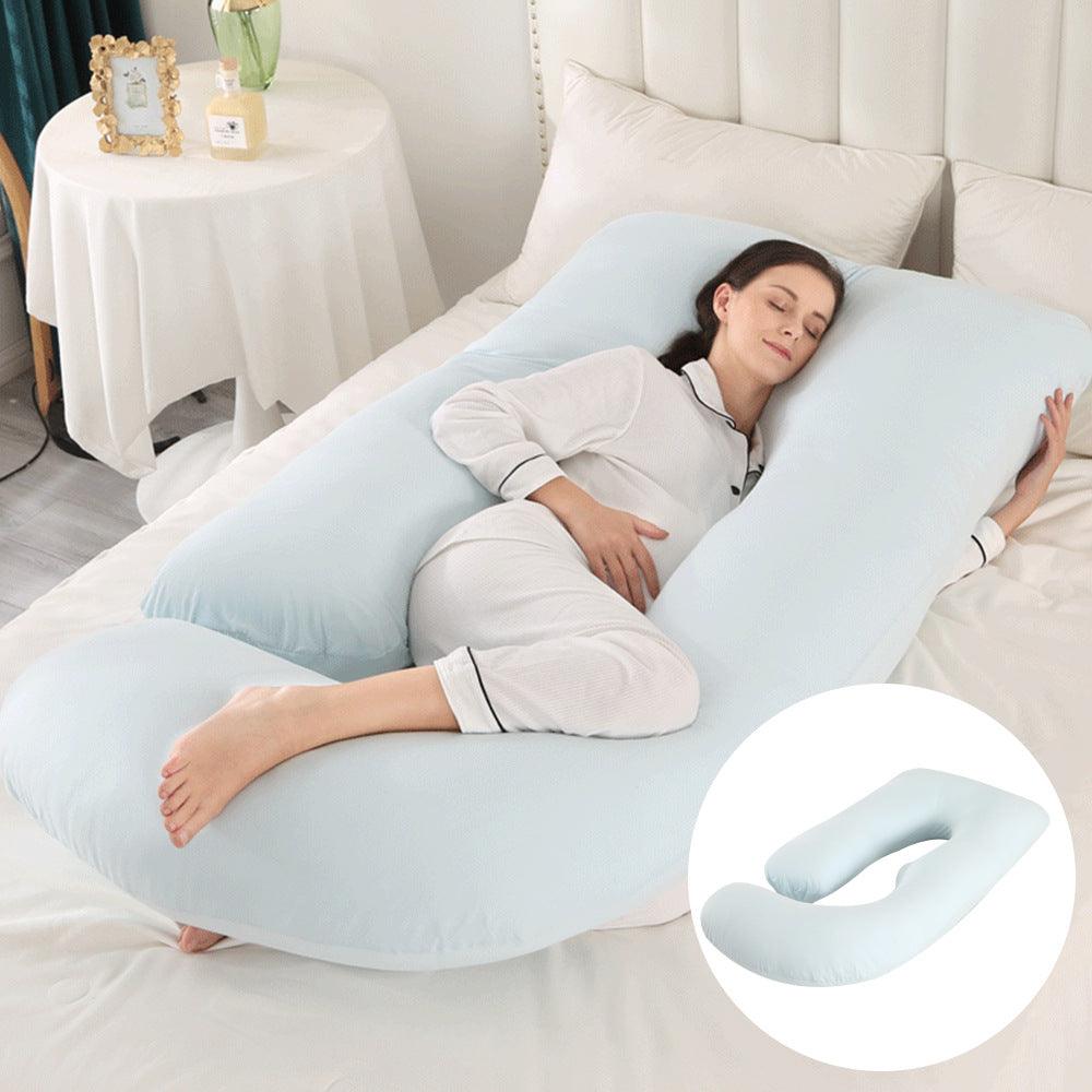 Pregnant women's pillow waist protection side sleeping slope pillow J-shaped pregnancy sleeping pillow