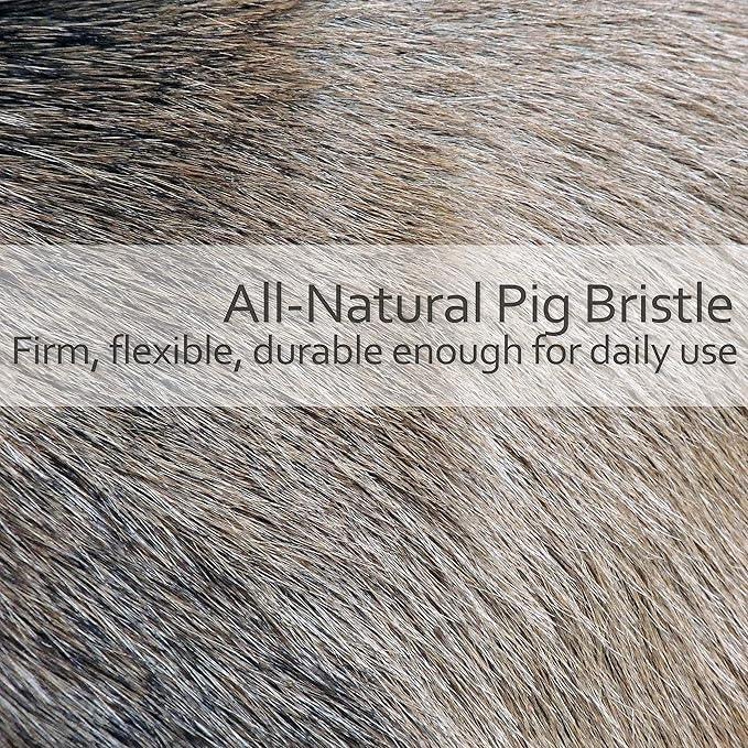 REDECKER Natural Pig Bristle Cashmere Brush with Oiled Pearwood Handle, 10-3/8 inches, Two Layers of Cashmere Brush to Remove Pilling, Made in Germany - Kent Clothes Brush