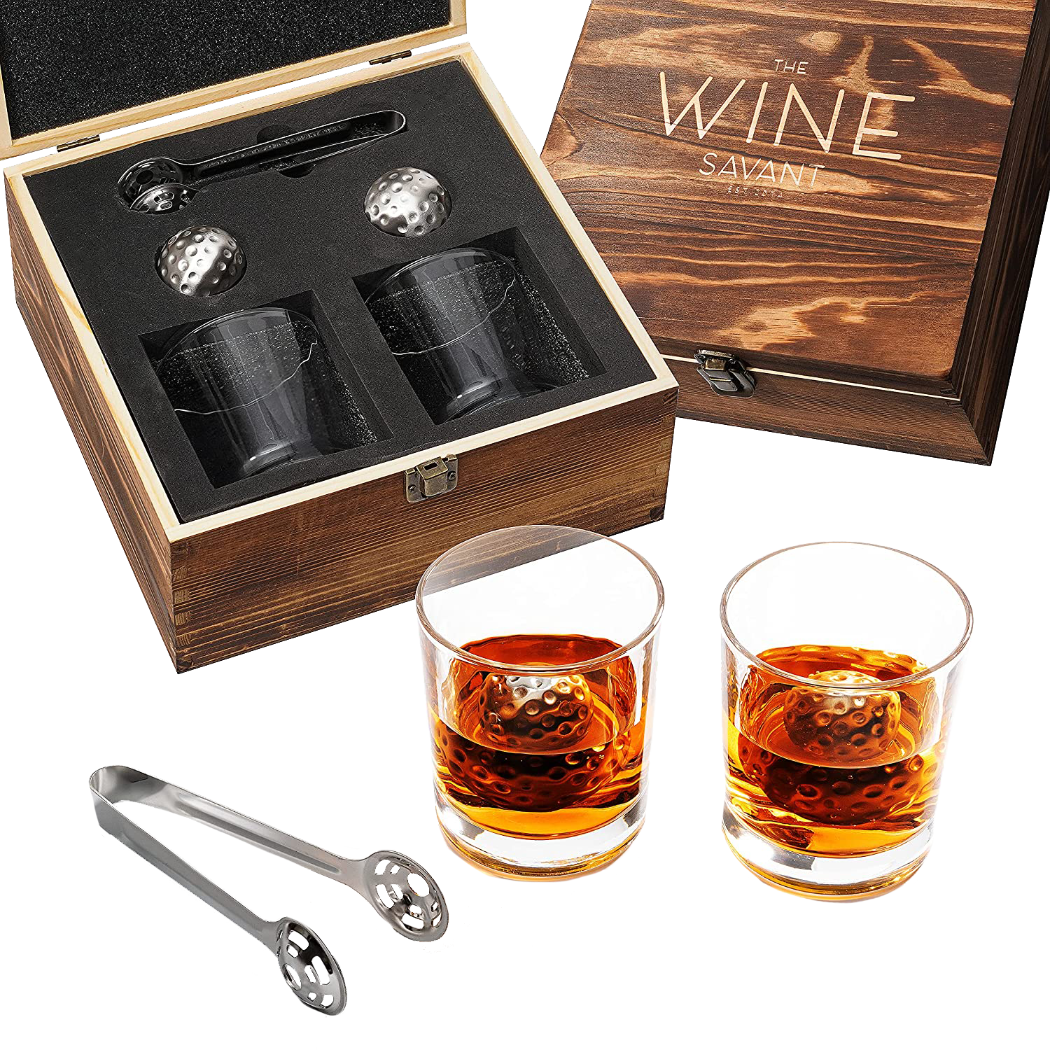 Luxurious Bar Gift Set - Golf Whiskey Glasses