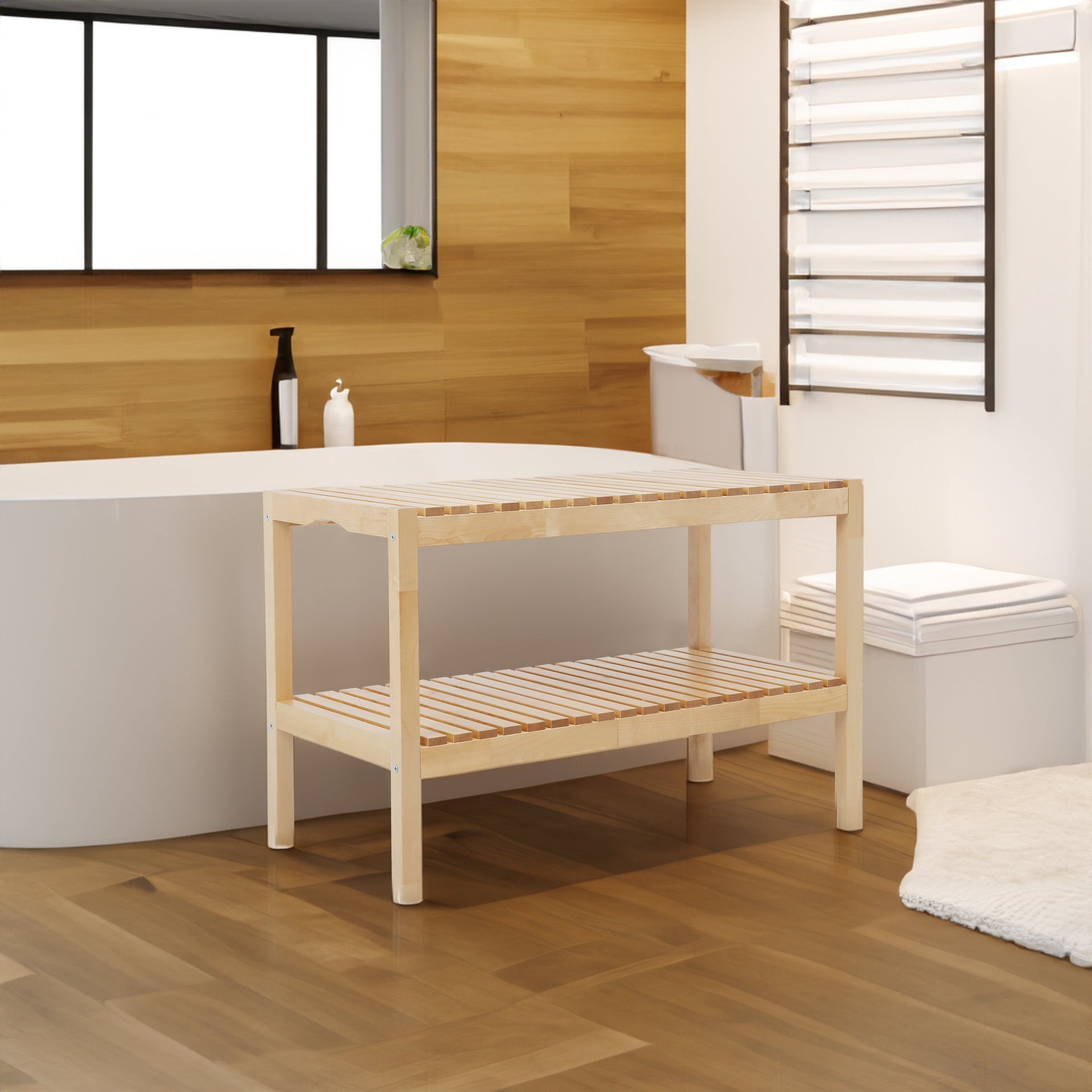 Shoe bench-Birch, 3 Tier Sturdy Shoe Bench Holds up to 300lbs for Entryway Bedroom Living Room Balcony,natural