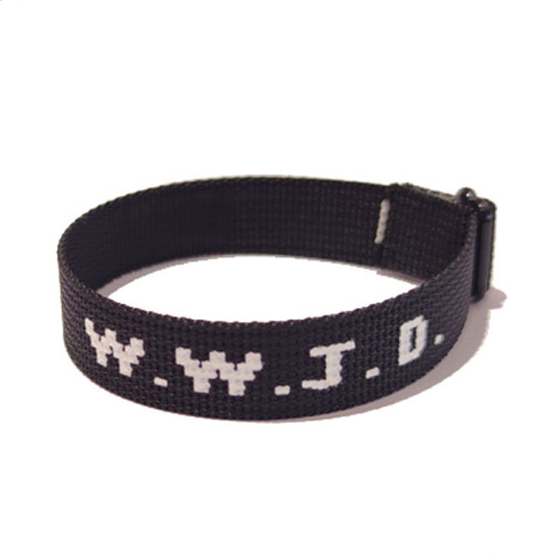 Alphabet Jacquard Printed Wrist Strap Bracelet Strap Unisex WWJD Bracelet Adjustable Bracelet