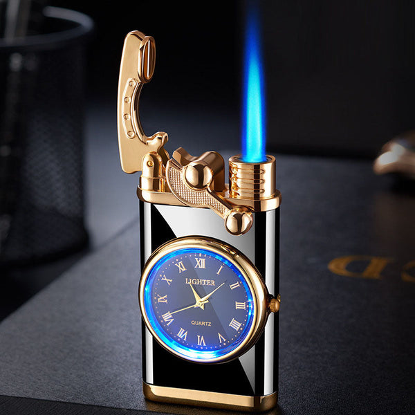 Multi functional electronic watch cigarette lighter integrated into one machine, versatile men's gift lighter