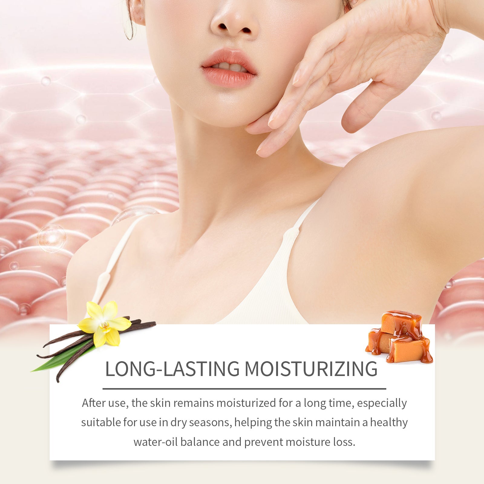 Caramel Vanilla Moisturizing Body Lotion Gently Nourishes, Hydrates, Brighens And Moisturizes Tender Skin