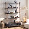 Wood Open Display Shelf with Drawer Base