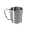 Outdoor mountaineering button, water cup, trip, camping, portable button, 201 stainless steel material