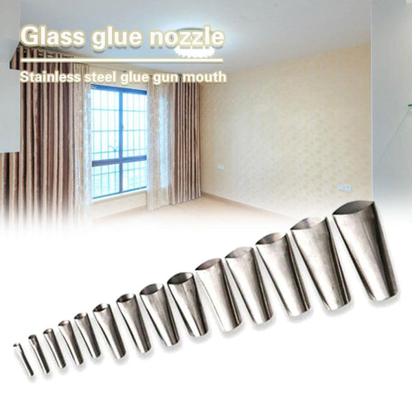 14 PCS Duck Type Glue Nozzle Mighty Caulking Finisher glass glue nozzle stainless steel glue nozzle