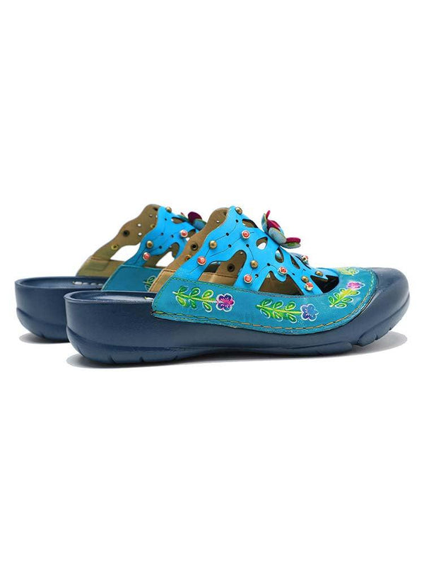 Vintage Printed Flowers Pattern Sandals