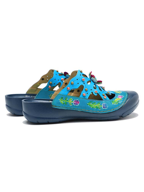Vintage Printed Flowers Pattern Sandals