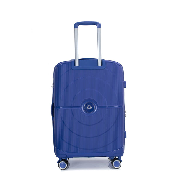 Expandable Hardshell Suitcase Double Spinner Wheels PP Luggage Sets Lightweight Durable ,3-Piece Set (20/24/28) ,Navy