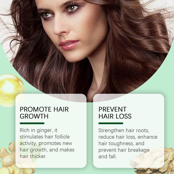 Ginger Hair Care Essential Oil Mild Ingredients Herbal Ginger Nourishes Hair Soft Beautiful Essential Oil