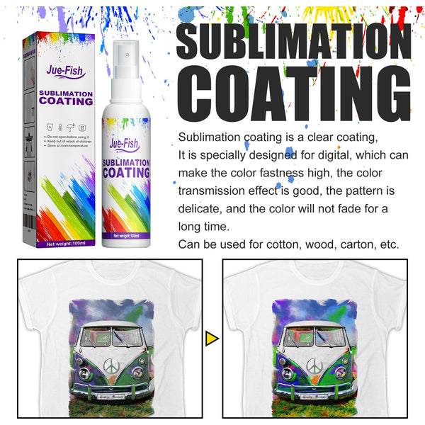Sublimation Coating Spray Clothing Hot Drawing Heat Transfer Printing Wear-Resistant Stain Resistant Multi-Purpose Adhesion