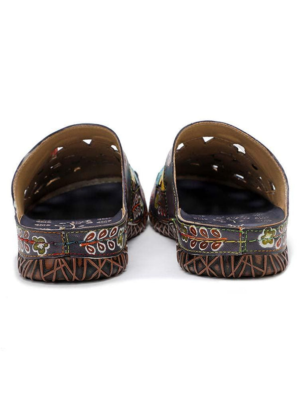 Flowers Handmade Colorful Slippers