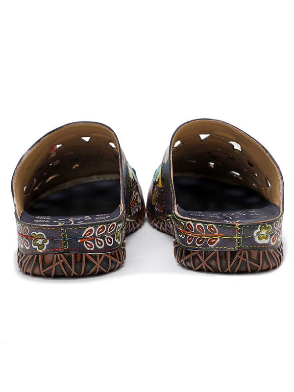 Flowers Handmade Colorful Slippers