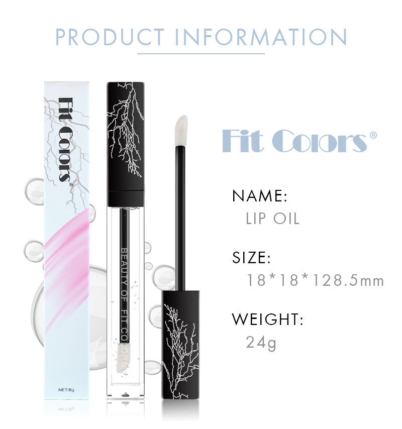 Fit Colors Transparent Lip Oil Glass Lip Gloss Colorless Lip Gloss Lasting Moisturizing Moisturizing Superposition Liquid
