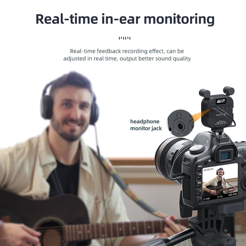 2500K-9000K Microphone LED Fill Light LED Mini Video Vlog Full-Color RGB Mic Light For Smartphone SLR Camera V03