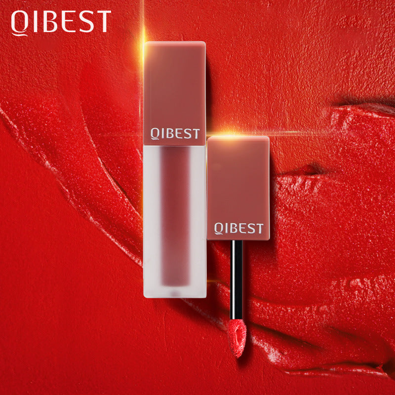 QIBEST Matte Velvet Matte Lip Gloss Lip Gloss Matte Creamy Lasting Liquid Lipstick