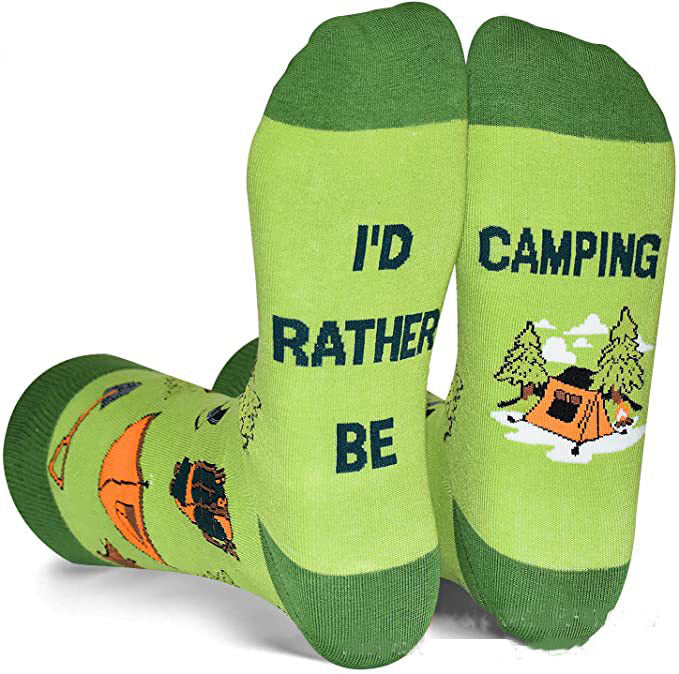 English Letters Socks Outdoor Camping Fishing Mountain Climbing Ski Sports Tube Socks