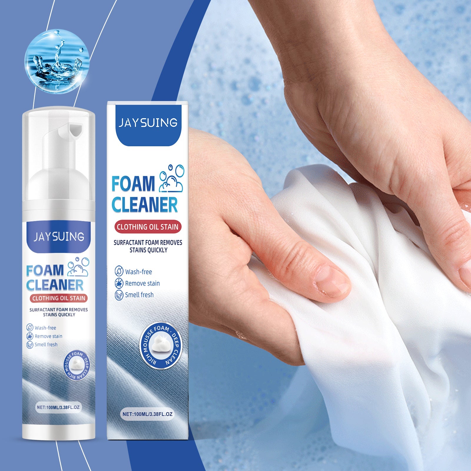 Clothing Oil Stain Foam Cleaner To Remove Stubborn Stains Leave Fragrance Clean Clothing Stain Remover