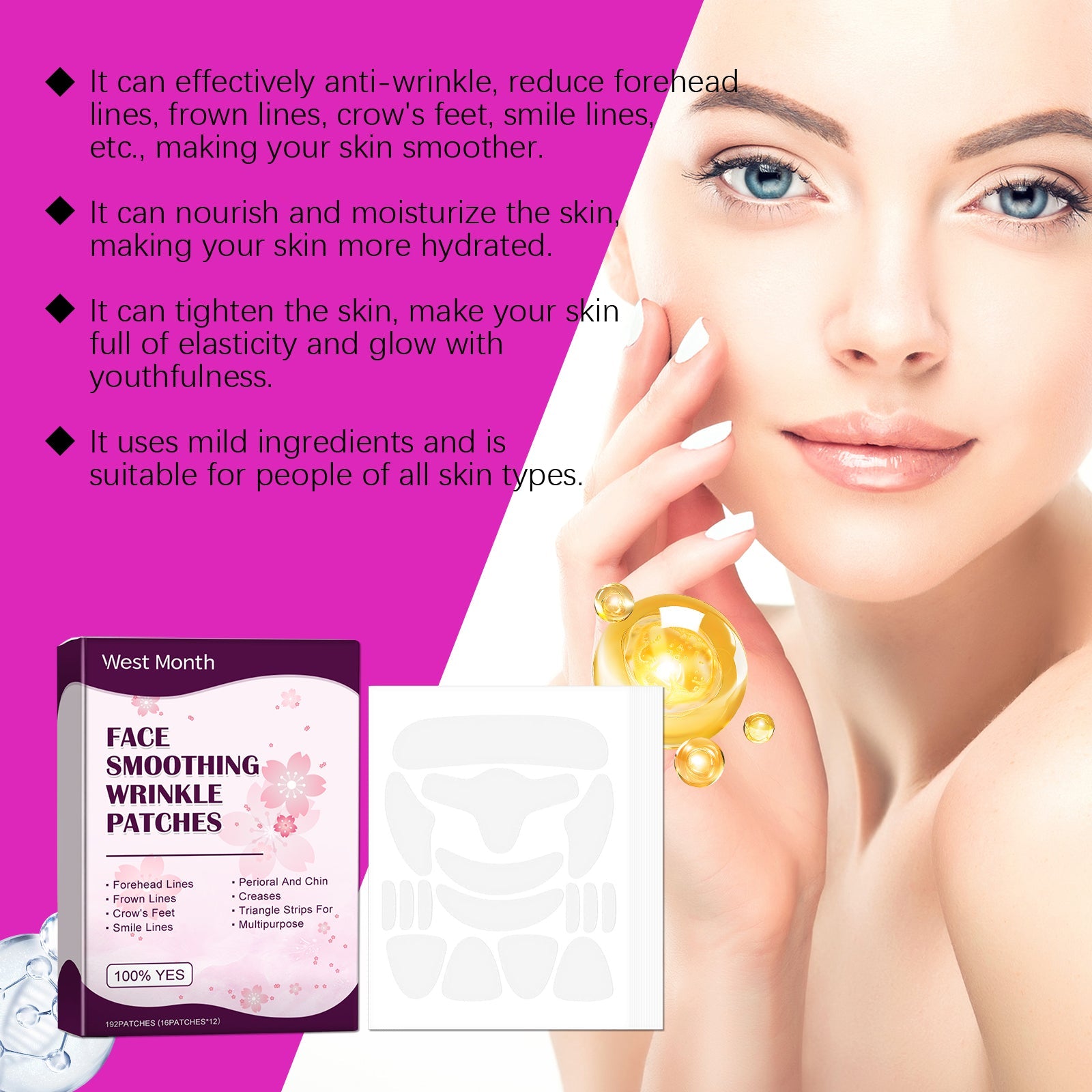 Facial Care Patch Facial Relaxation Skin Massage Treatment Nourishing Skin Care Massage Patch