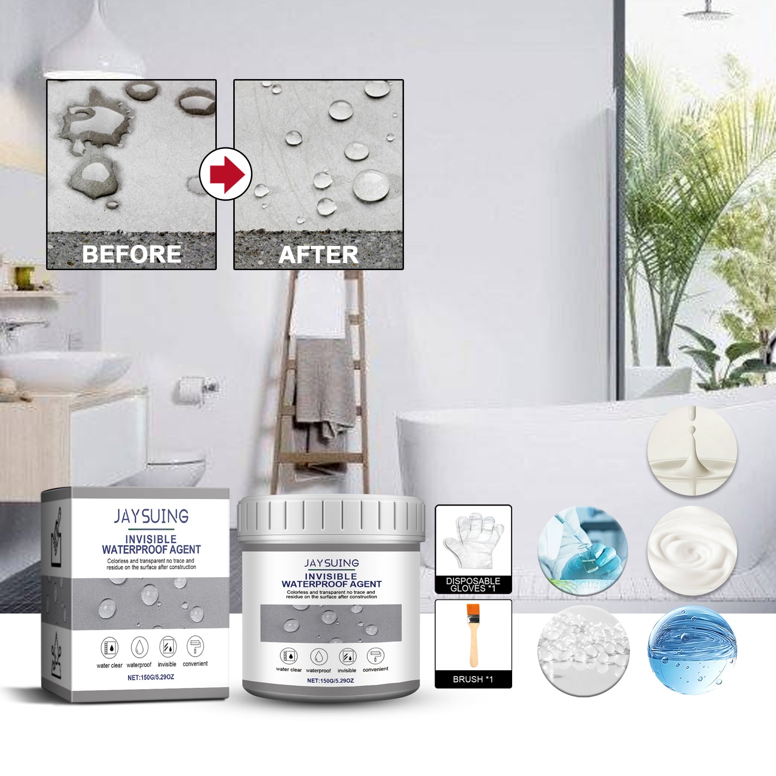 Sealant Waterproof Sealant, Multi-Functional Ceramic Tile Sealant For Bathroom Plumbing Glass Door And Window Leak Repair