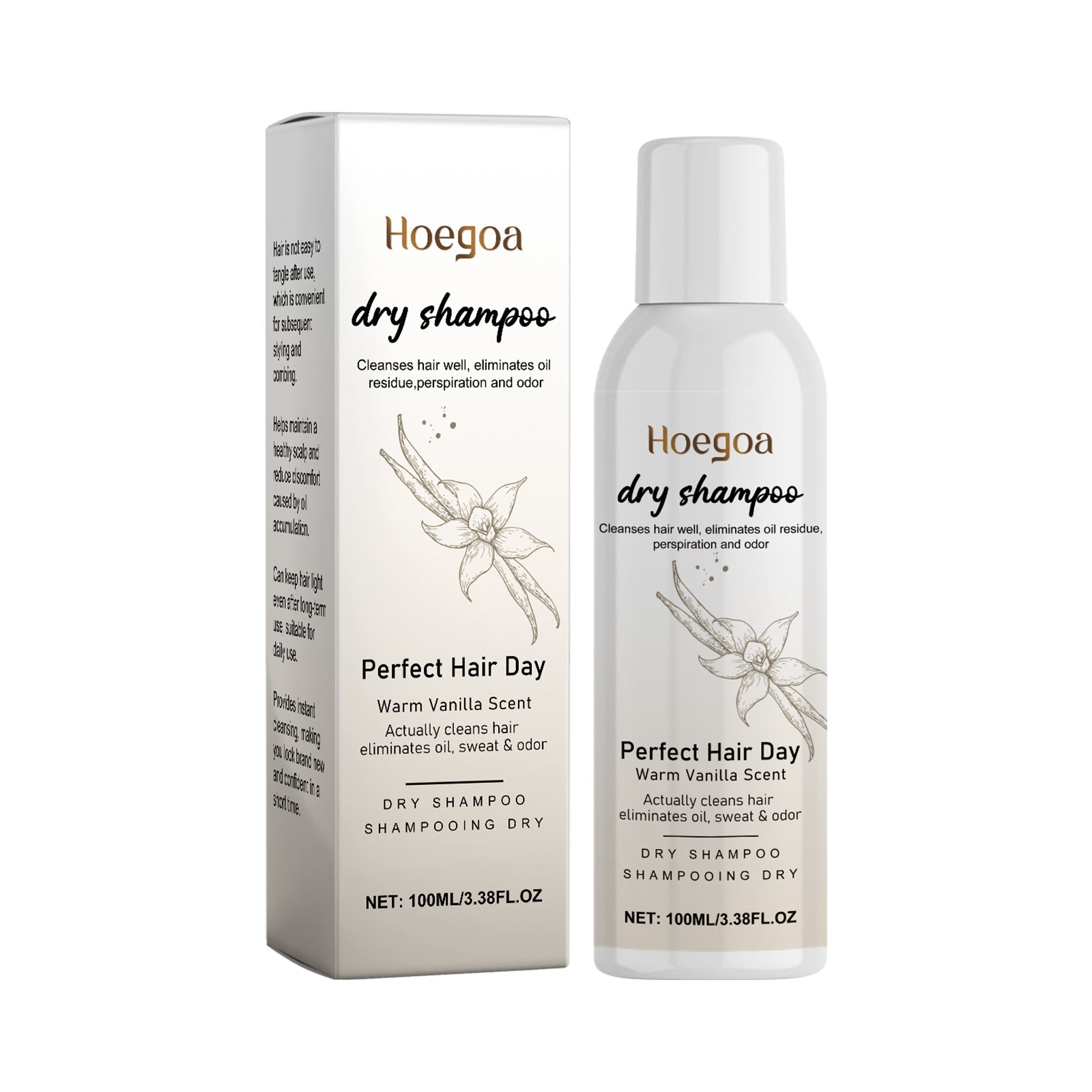 Vanilla Dry Hair Spray Gently Repair Frizzy, Fluffy And Easy To Manage Hair Dry Cleaning Spray