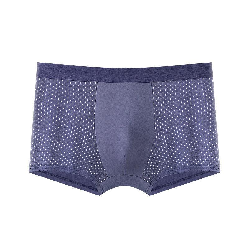 Men's boxer briefs ice silk large size breathable summer seamless four-corner mesh men's pants