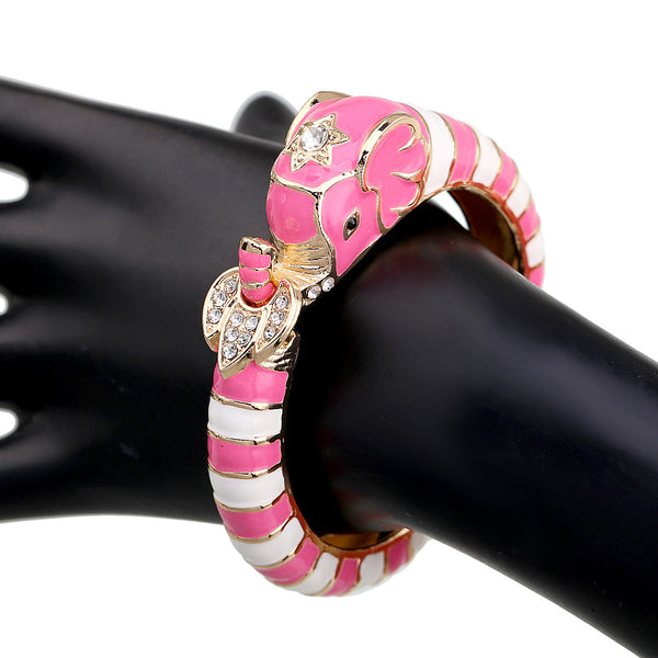 European and American fashion jewelry elephant enamel oil drip alloy open bracelet