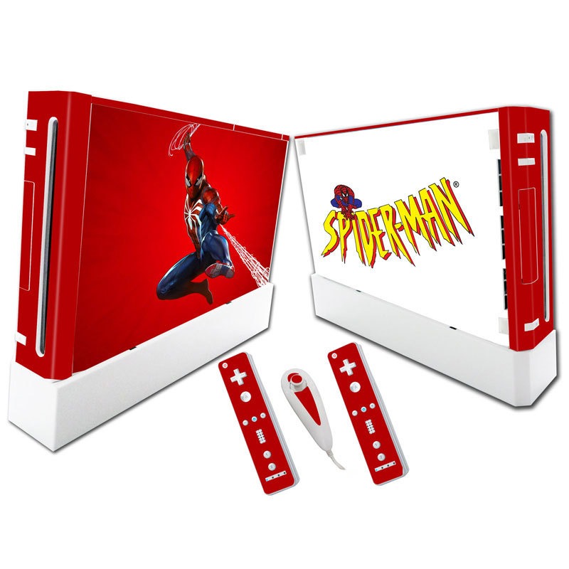 Suitable for WII stickers wii console cartoon protective film Spider-Man Fortress Night multiple styles without leaving glue