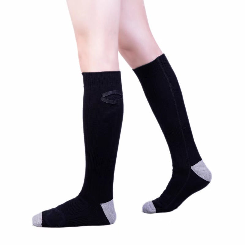 Hot socks for winter warmth, electric socks with USB charging, long tube, cold resistant socks for men and women, warm feet for winter heating