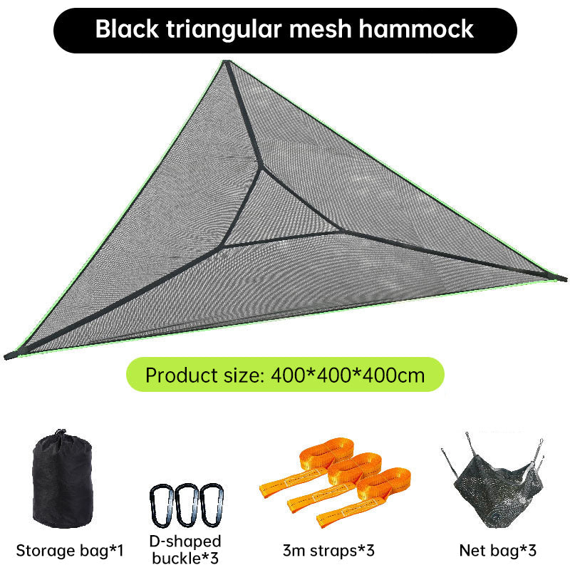 2025 Portable triangular camping hammock with air polymer, multi-scene travel use.