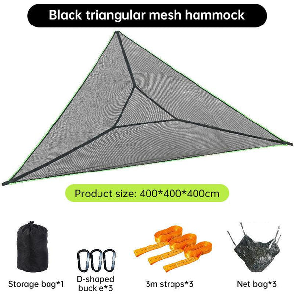 2025 Portable triangular camping hammock with air polymer, multi-scene travel use.
